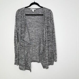 White House Black‎ Market Women's Size S Grey Asymmetrical Knit Cardigan